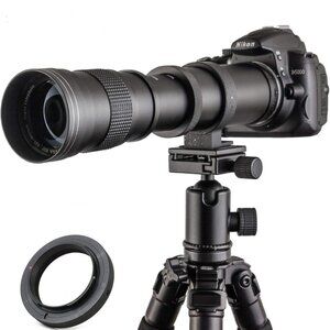Zoom Lens 420-800mm f/ 8.3 Manual Telephoto Zoom Lens + T-Mount for Canon EOS